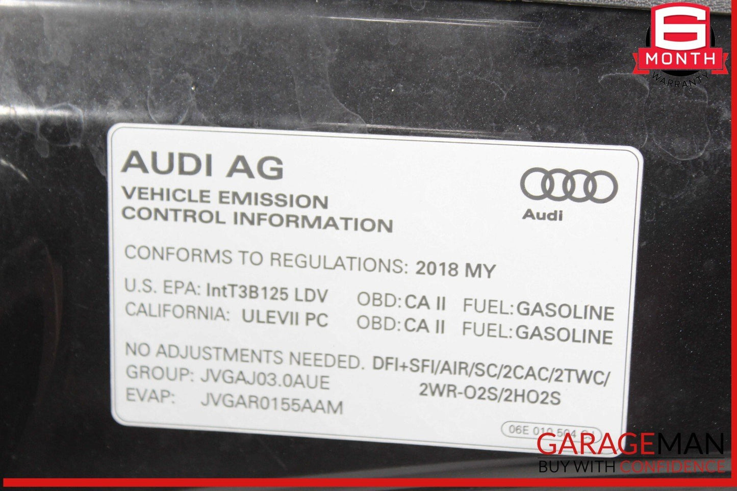 17-23 Audi Q7 SQ7 Front Hood Bonnet Panel Assembly Black OEM