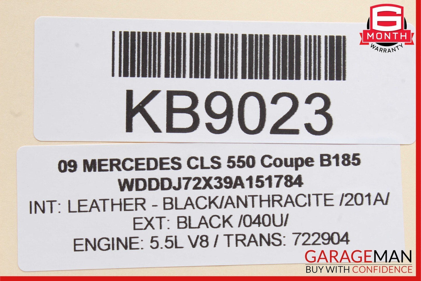 06-11 Mercedes W219 CLS550 Rear Right Side Exterior Door Handle Keyless Go OEM