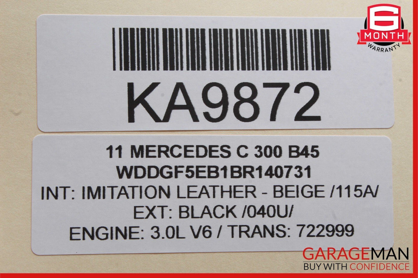 08-16 Mercedes W204 C300 E350 GLK350 Rear Left Door Window Regulator Motor Unit