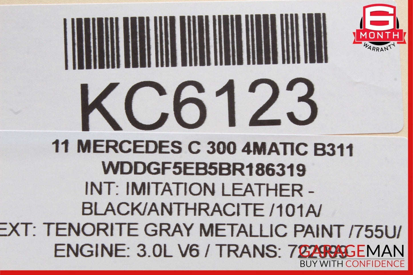 10-17 Mercedes W204 C250 E350 Coupe Right Sun Visor Shade Black OEM