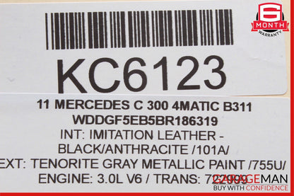 10-17 Mercedes W204 C250 E350 Coupe Right Sun Visor Shade Black OEM