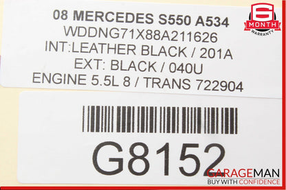 07-09 Mercedes W221 S550 Front Right Lower Seat Storage Compartment Trim Grey