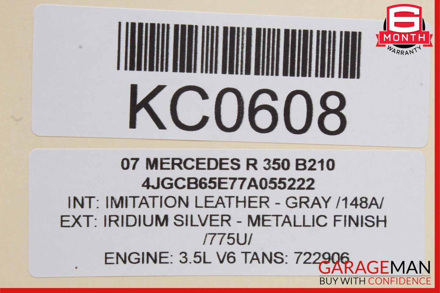 06-12 Mercedes W251 R350 GL450 Window Regulator Motor Front Left Side OEM