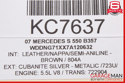 07-13 Mercedes W221 S550 S63 AMG Rear Right Side Window Regulator Motor OEM