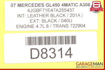 06-12 Mercedes X164 GL450 ML350 Front Right Passenger Side Seat Control Module