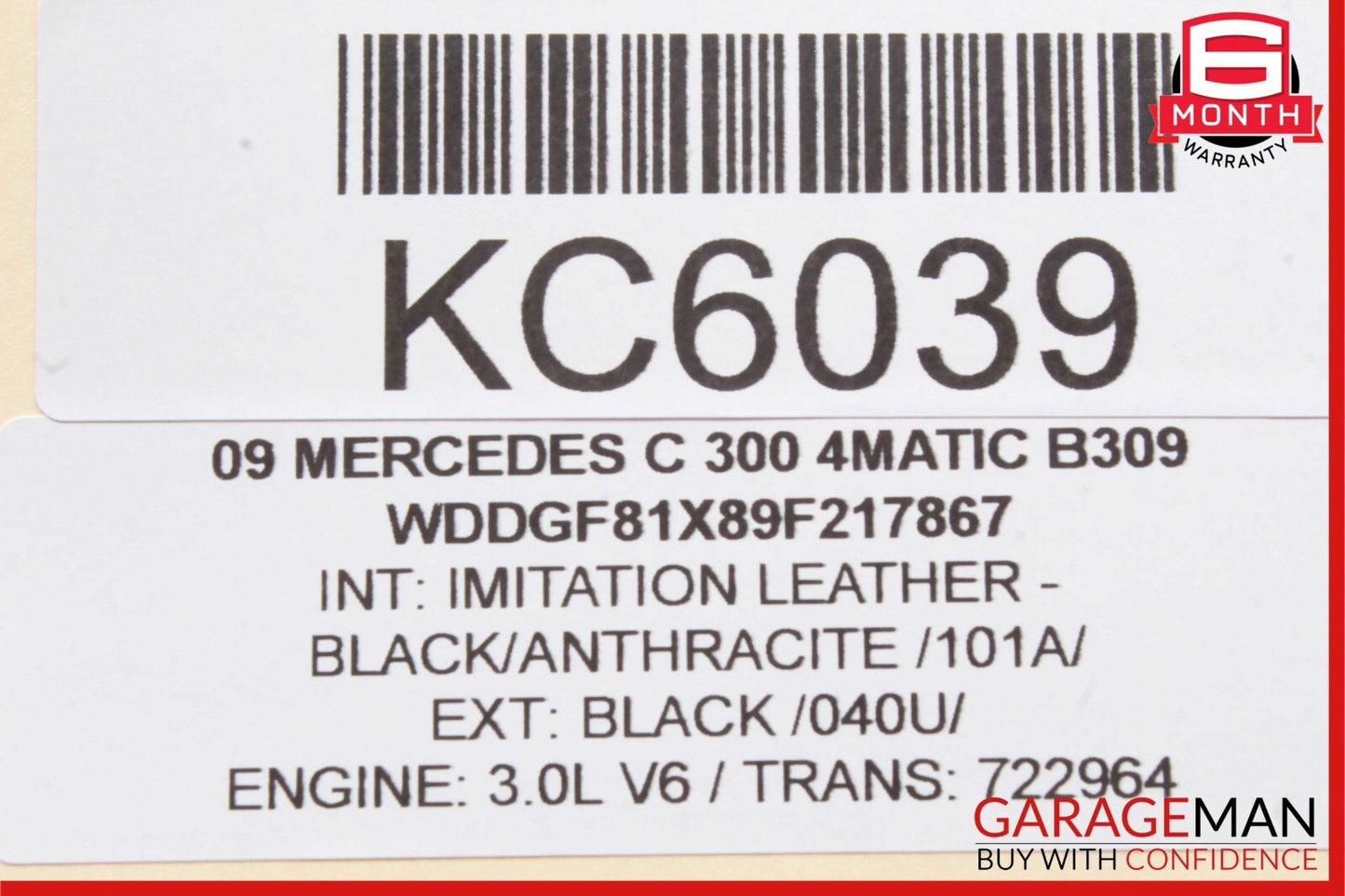 08-11 Mercedes W204 C300 4MATIC Rear Left Side Exterior Door Handle OEM