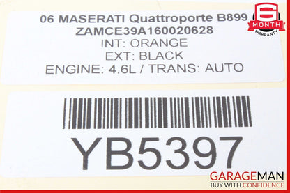03-13 Maserati Quattroporte M139 Front Left Side Door Panel Trim Panel Wood OEM