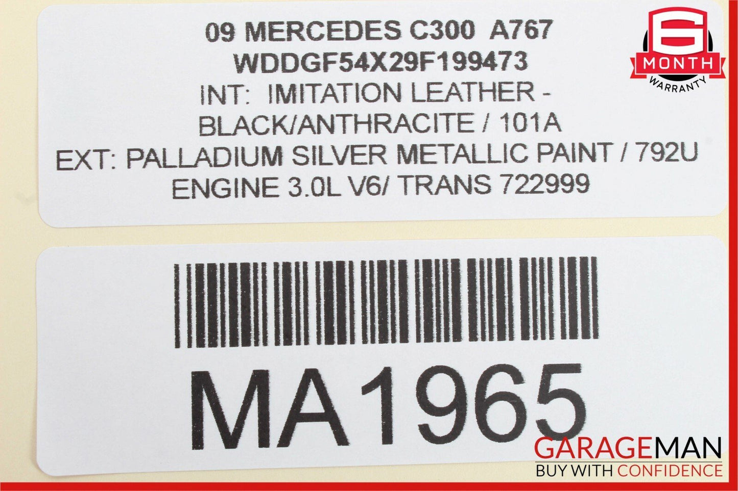 08-11 Mercedes W204 C300 C350 Instrument Speedometer Cluster 2045409648 OEM