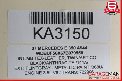 03-09 Mercedes W211 E350 E63 Rear Right Passenger Side Door Control Module Unit
