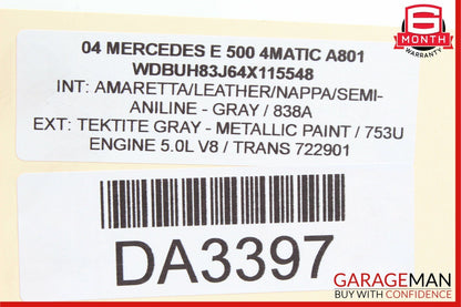 03-09 Mercedes W211 E500 E550 Rear Left Driver Side Window Regulator Motor OEM