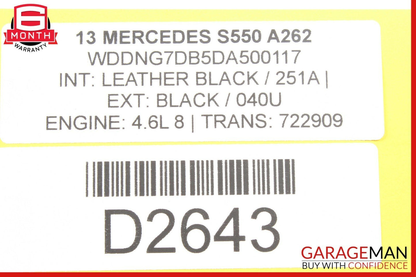 11-13 Mercedes W221 S550 CL550 ECU ECM Engine Control Module Unit 2789001500 OEM