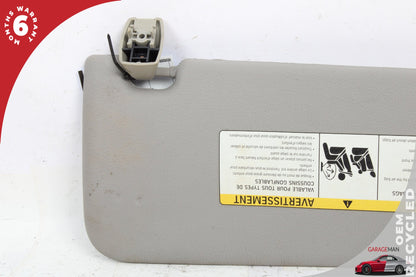 2011-2016 BMW 528i 535i F10 Front Left Driver Side Sun Visor Gray 7248861 OEM