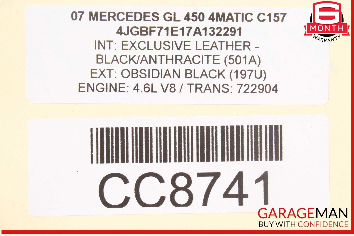 06-12 Mercedes X164 GL450 ML550 GL550 Front Bumper Reinforcement Impact Bar OEM