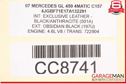 06-12 Mercedes X164 GL450 ML550 GL550 Front Bumper Reinforcement Impact Bar OEM