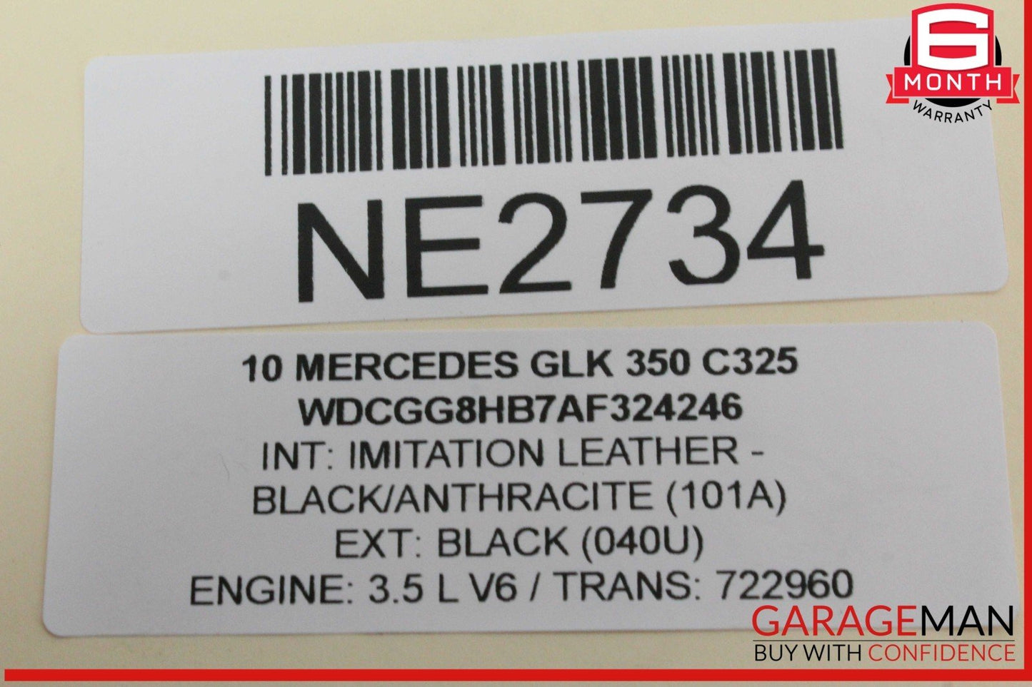 08-16 Mercedes X204 GLK350 Rear Left Side Door Window Regulator Motor OEM