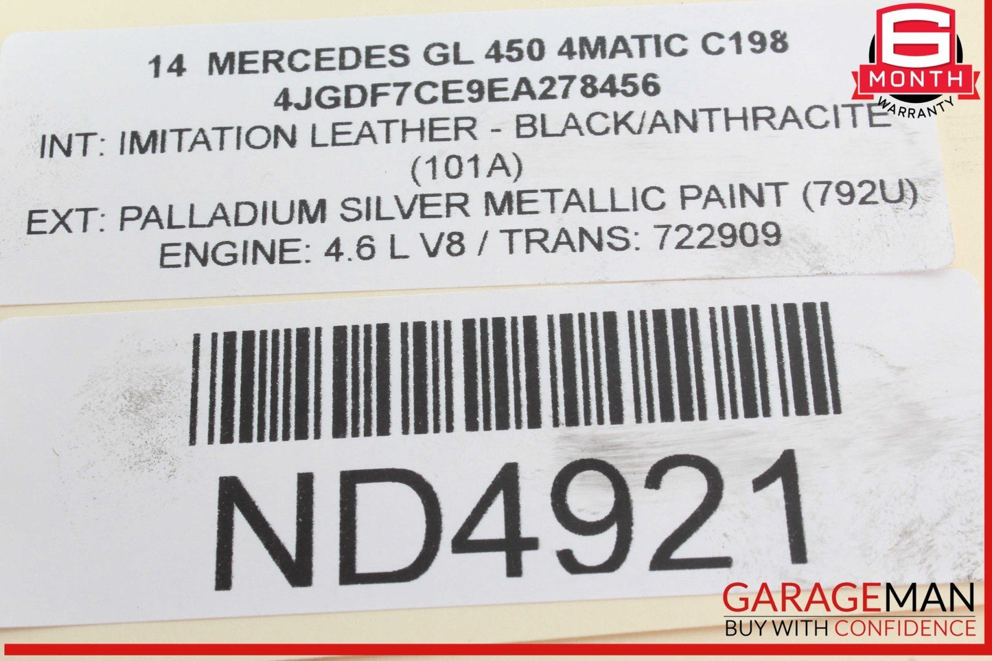 12-18 Mercedes X166 GL450 4MATIC Front Right/Left Engine Timing Chain Plate