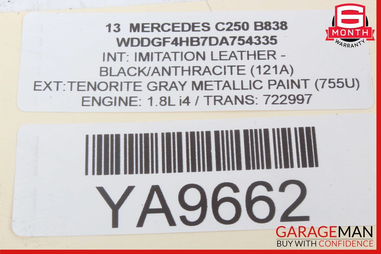 12-14 Mercedes W204 C250 Gear Shift Selector Indicator Knob Boot Assembly OEM