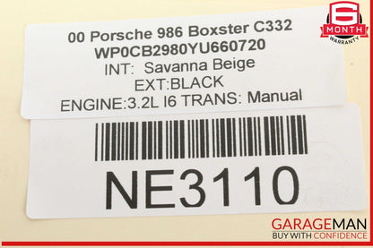 97-04 Porsche Boxster 986 Engine Motor Water Pump 996106101 OEM