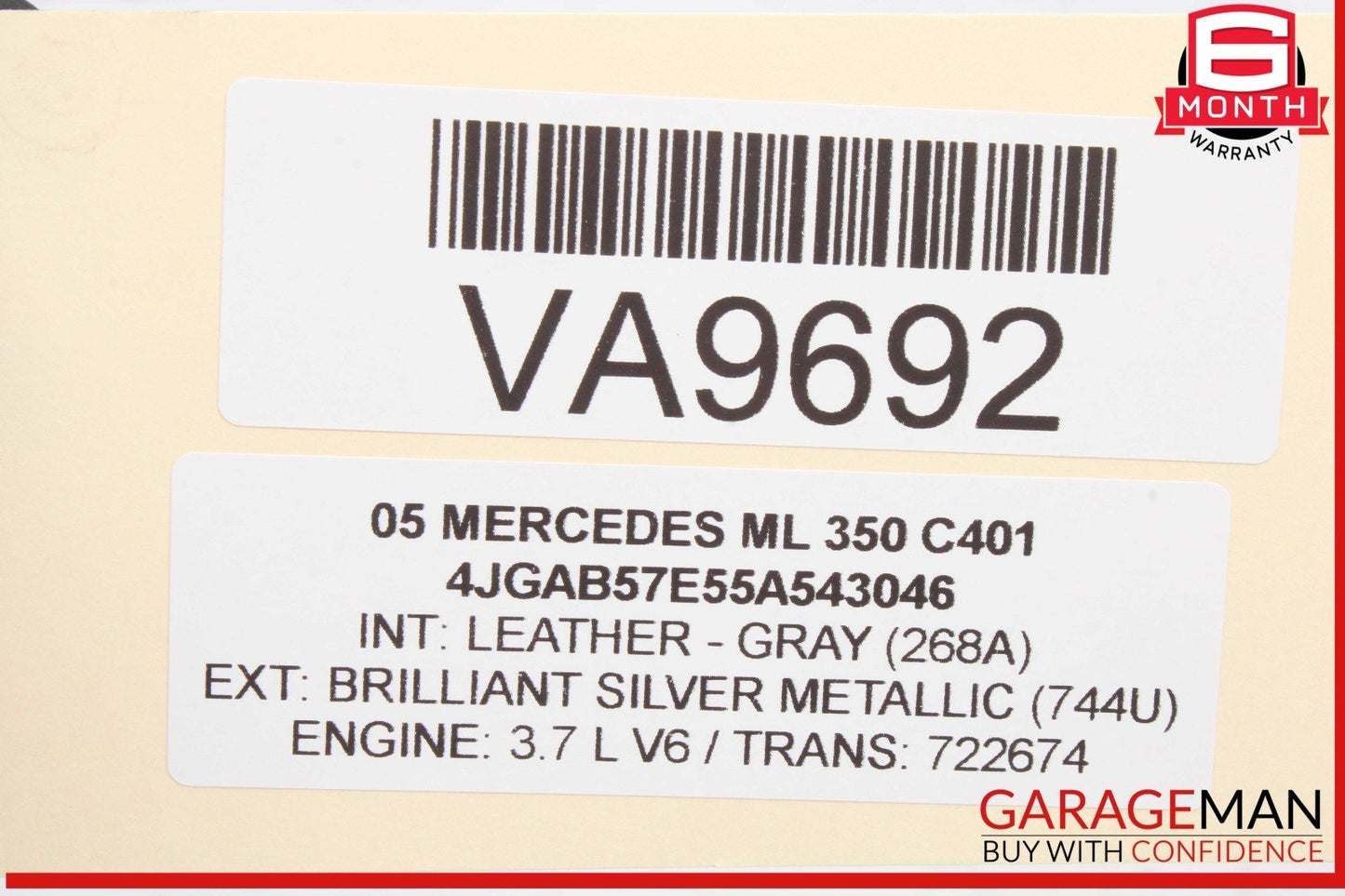 98-05 Mercedes W163 ML350 ML320 ML500 Axle CV Half Shaft Rear Right or Left OEM