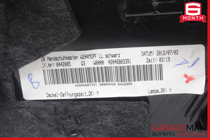 12-14 Mercedes W204 C250 C350 Dashboard Glove Box Compartment Black OEM