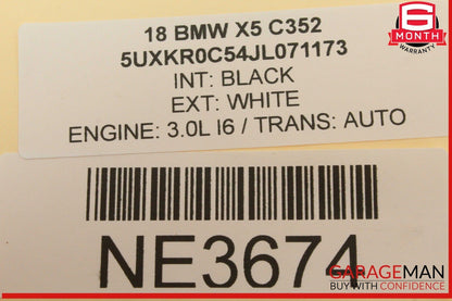 14-18 BMW X5 F15 X3 X4 X6 Right Passenger Side Window Regulator Motor OEM