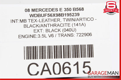 06-09 Mercedes W211 E350 E550 CLS500 CLS550 4 Spoke Steering Wheel Black