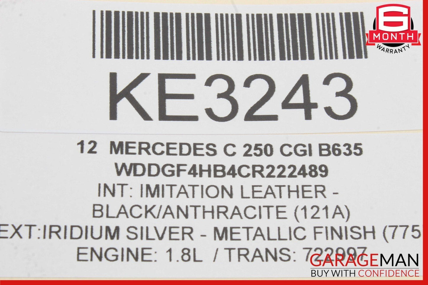 08-14 Mercedes W204 C250 C350 Rear Right Side Door Lock Latch Actuator OEM