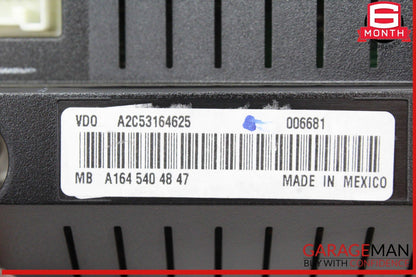 06-08 Mercedes W164 ML350 Speedometer Odometer Instrument Cluster 1645404847 OEM