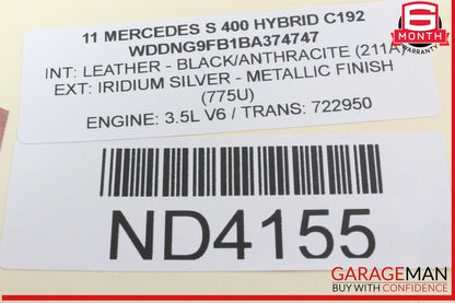 10-13 Mercedes W221 S400 Hybrid AC A/C Air Conditioning Line Hose 2218308615 OEM