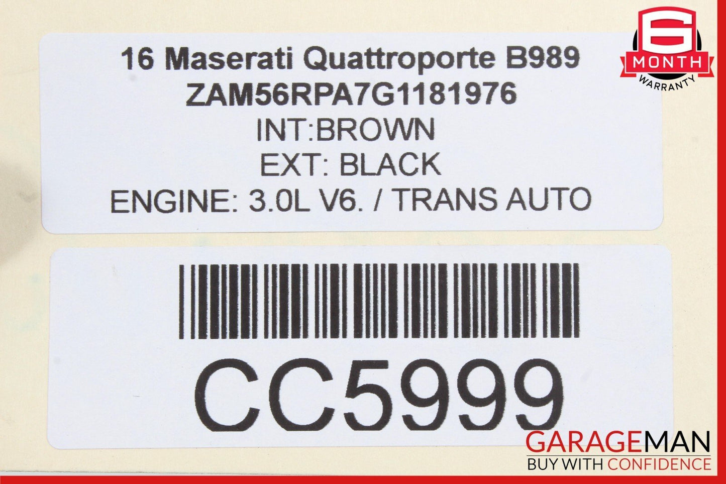 14-22 Maserati Quattroporte SQ4 M156 Rear Left Side Door Shell 673000810 OEM
