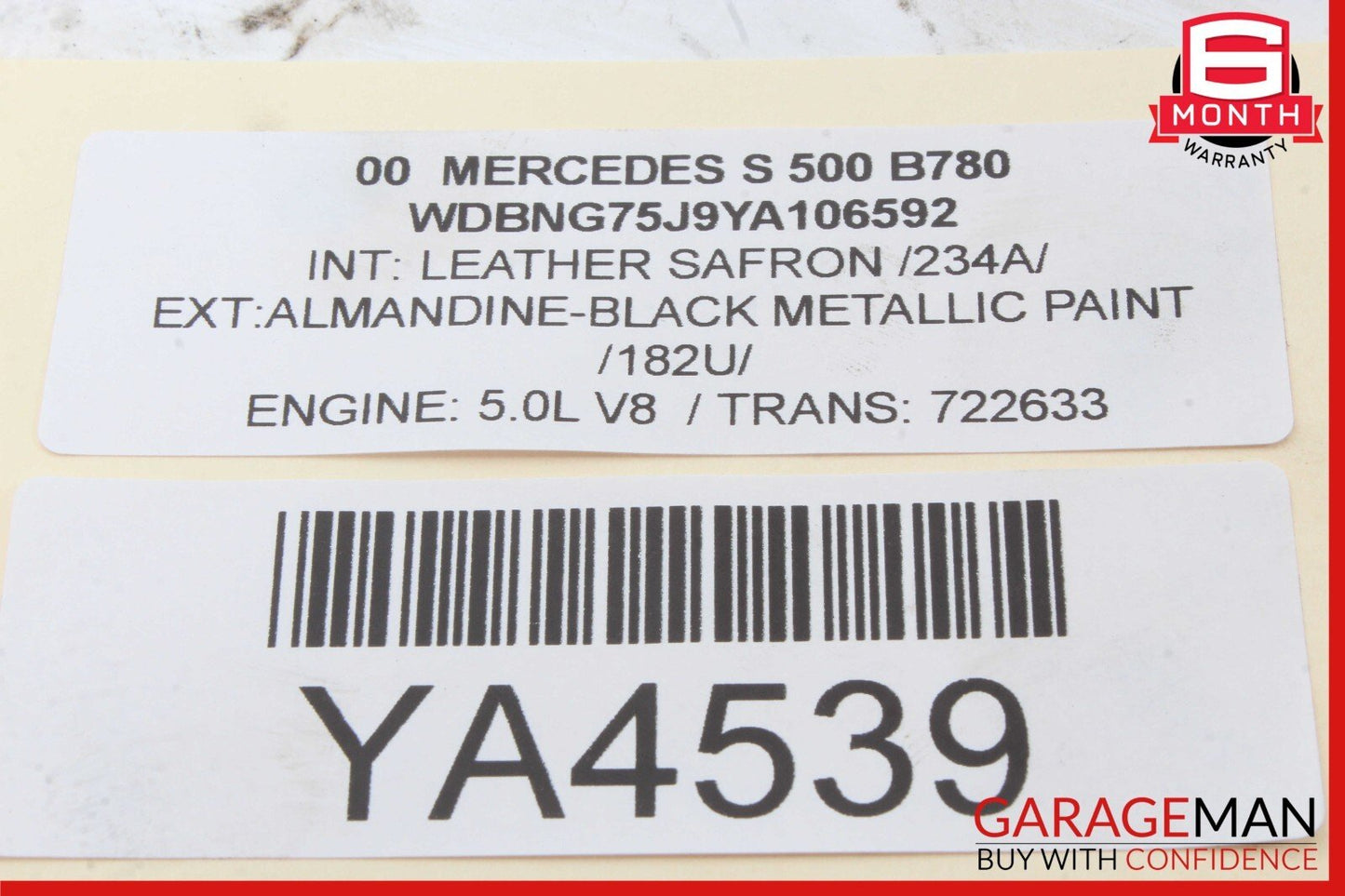 05-12 Mercedes W211 E350 R350 ML350 C350 Right Side Engine Cylinder Head OEM