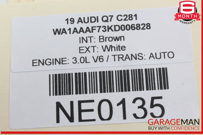 17-24 Audi Q7 Fuel Gas Tank Lid Door Flap Hinge White 4M0809906 OEM