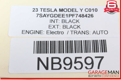 20-23 Tesla Model Y Right Side Dash Dashboard Trim Cover Panel w/ Air Bag Airbag
