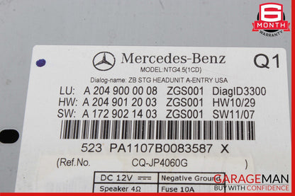 12-14 Mercedes W204 C250 C300 C350 Navigation Navi Comand Head Unit CD Audio OEM