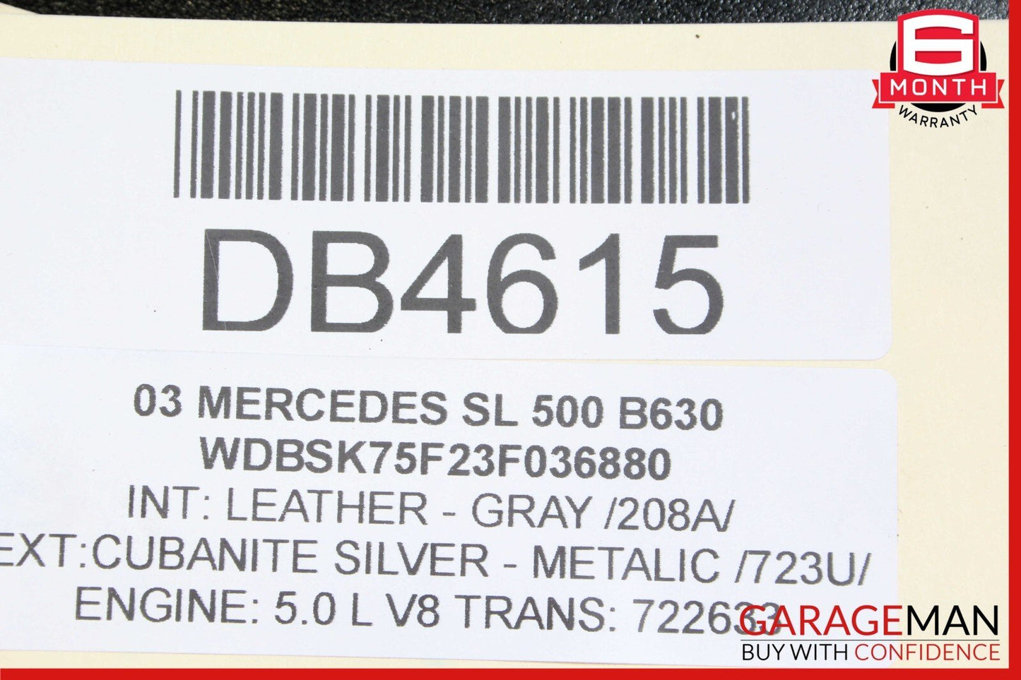 03-06 Mercedes R230 SL500 Engine Motor Cooling Radiator Fan Shroud A/C Condenser
