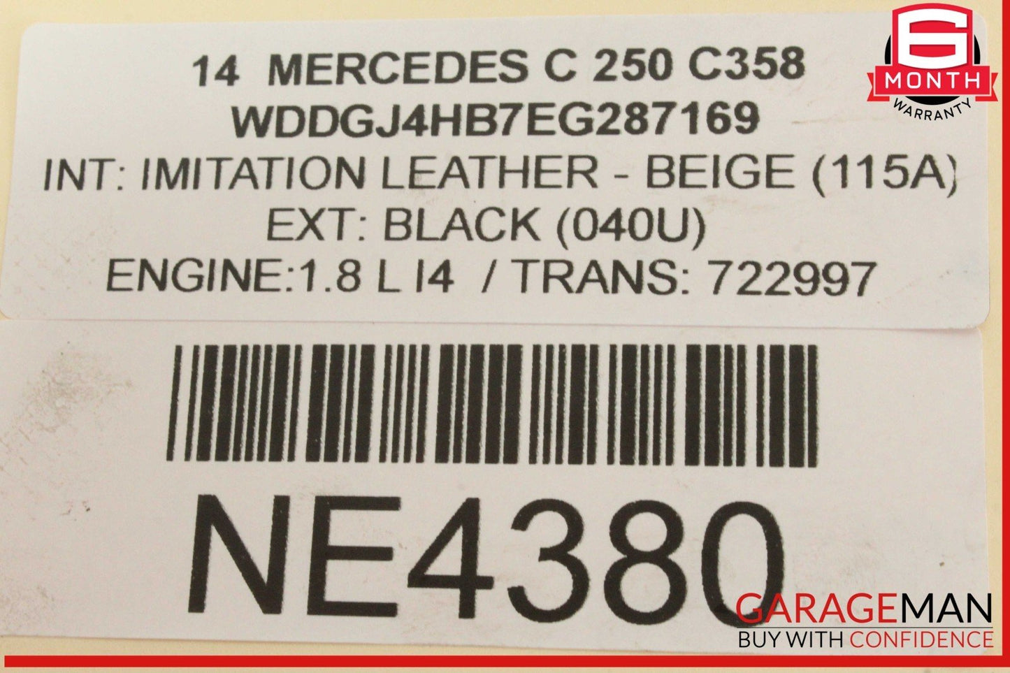 12-15 Mercedes W204 C250 1.8L Turbo Charger Turbocharger Manifold Assembly OEM
