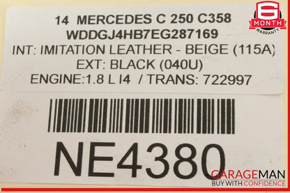 12-15 Mercedes W204 C250 1.8L Turbo Charger Turbocharger Manifold Assembly OEM
