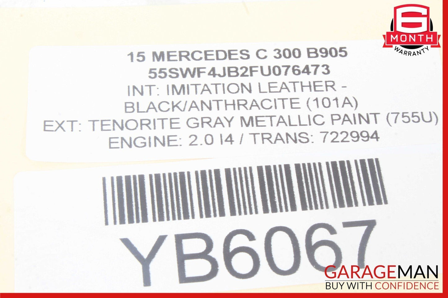 15-20 Mercedes W205 C300 C63 AMG S Front Left Side Exterior Door Handle Black