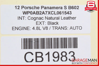 10-16 Porsche Panamera 970 Dashboard Glove Box Storage Tray Compartment Brown