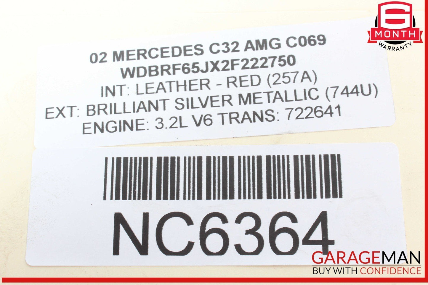 01-04 Mercedes W203 C32 AMG C320 Right Passenger Side Exhaust Manifold Header