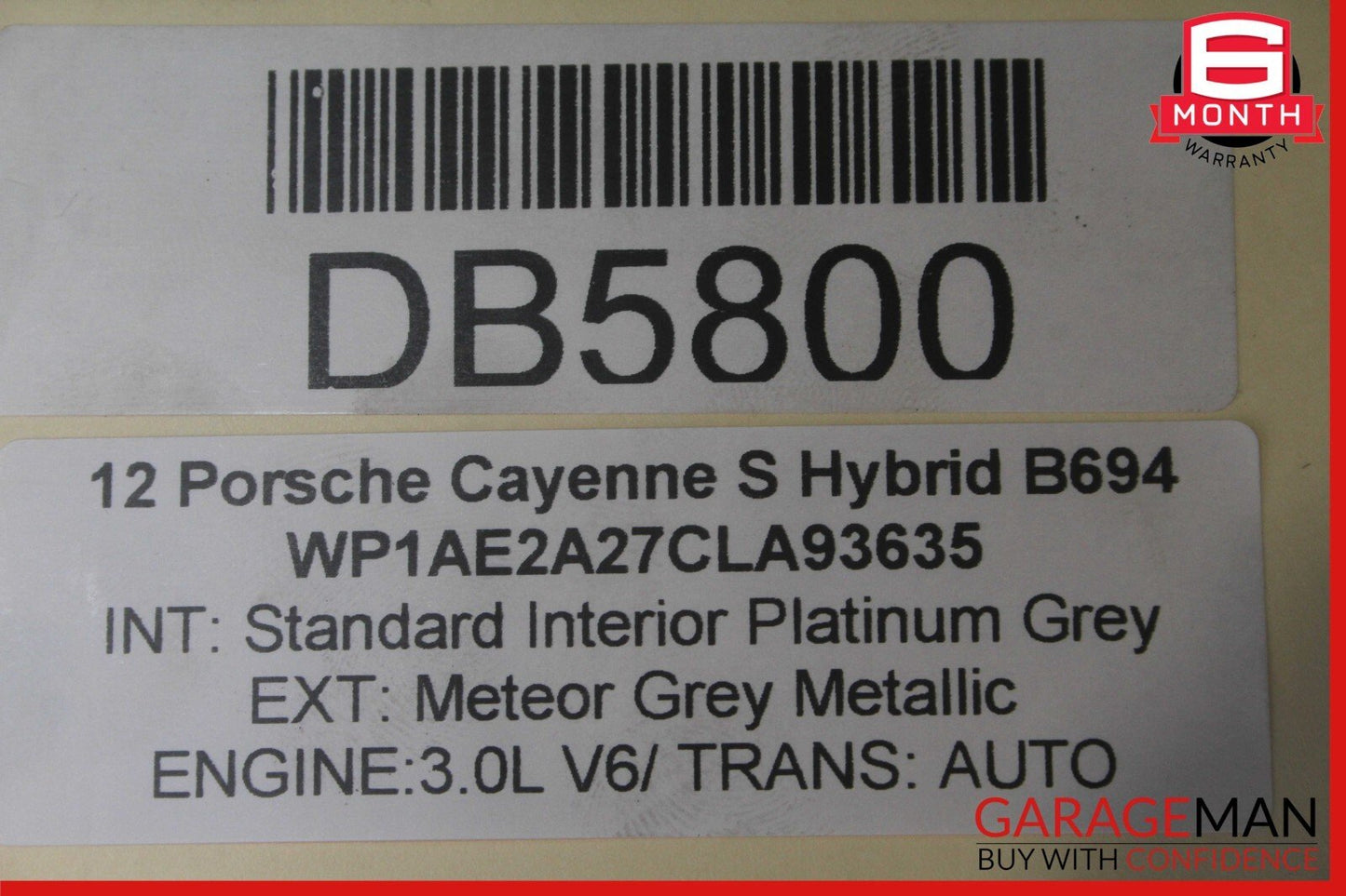 11-18 Porsche Cayenne 958 3.0L Hybrid S Front Engine Crossmember Mount Bracket