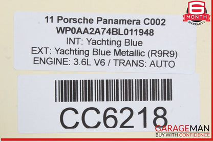10-16 Porsche Panamera 970 Front Left Side Interior Door Panel Black OEM