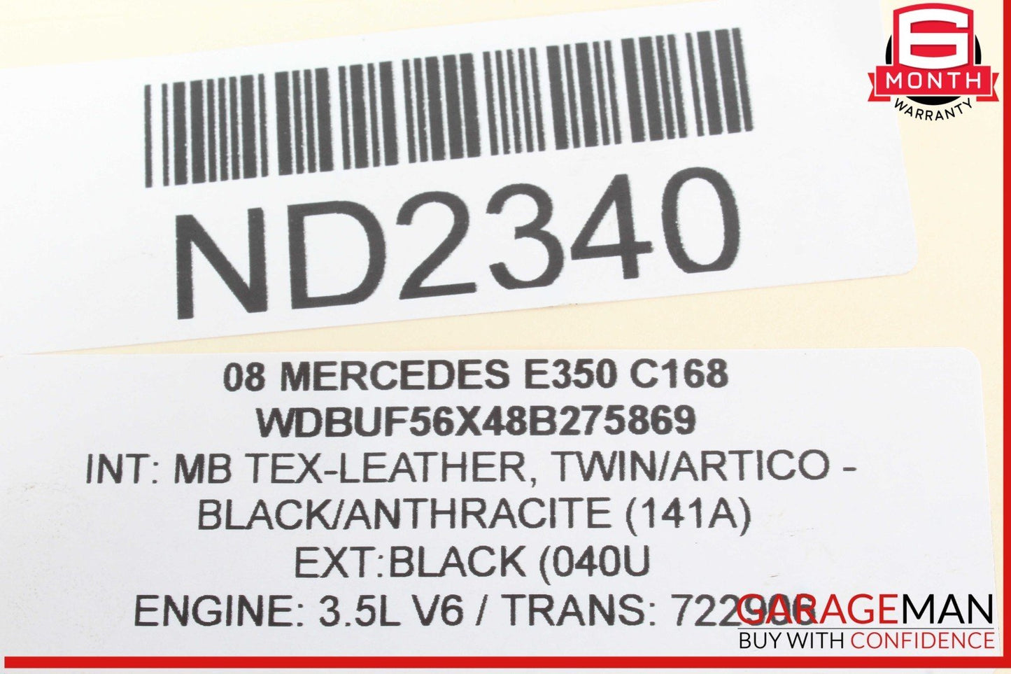 05-12 Mercedes W211 E350 ML350 Left Side Engine Camshaft Cam Shaft Exhaust OEM