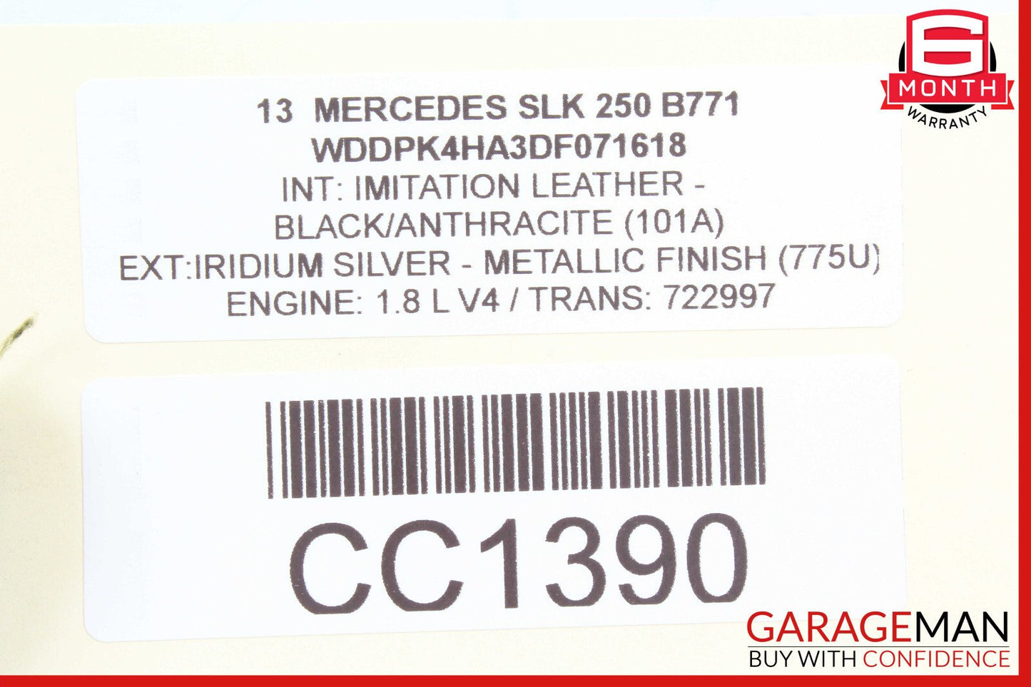 12-20 Mercedes R172 SLK350 SLC300 Front Right Side Door Window Regulator Motor
