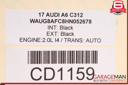 12-18 Audi A6 S6 Front Left Driver Side Fender Panel Black OEM