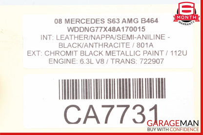 07-10 Mercedes W221 S63 S65 CL63 AMG Rear Right Side Exhaust Muffler Tip Assy