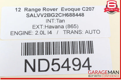 12-17 Range Rover Evoque Front Right Passenger Side Exterior Door Handle OEM