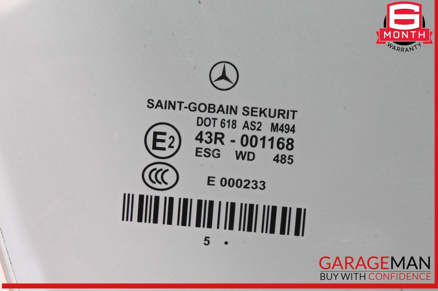 06-11 Mercedes W219 CLS500 CLS550 Front Right Passenger Side Door Window Glass