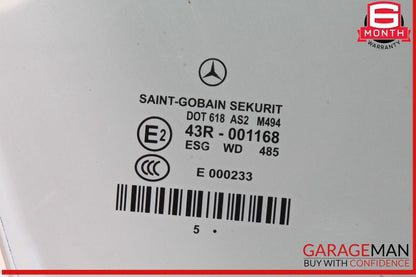 06-11 Mercedes W219 CLS500 CLS550 Front Right Passenger Side Door Window Glass