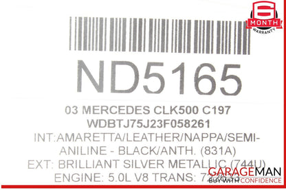 03-09 Mercedes W209 CLK500 Front Right Side Spindle Knuckle Wheel Hub OEM
